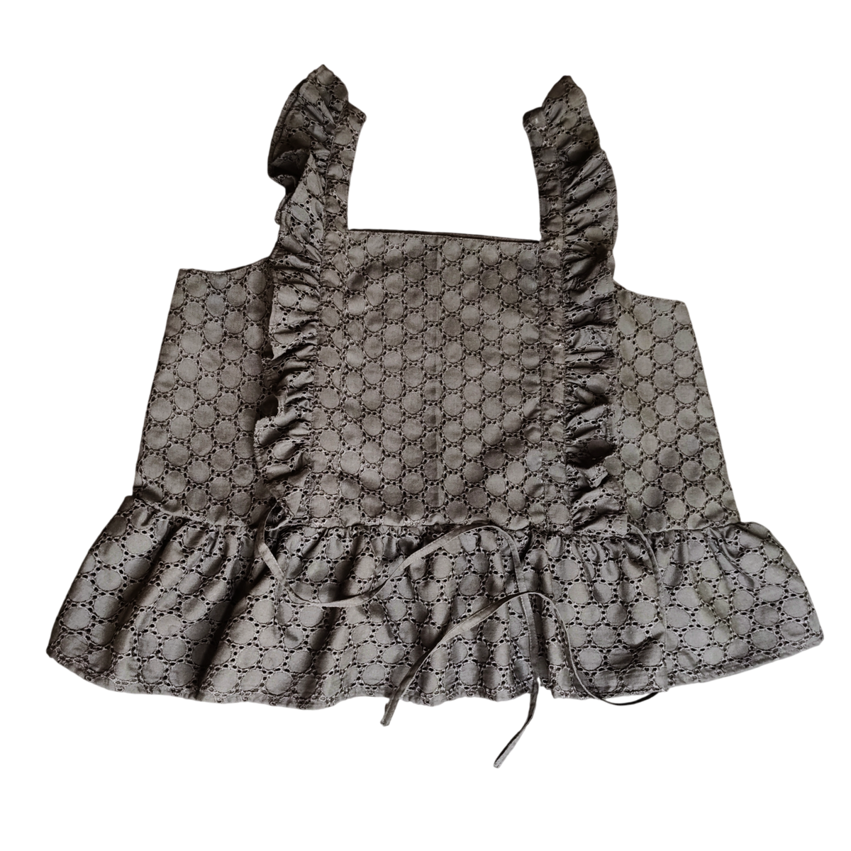 Women's Black Ruffle Peplum Top