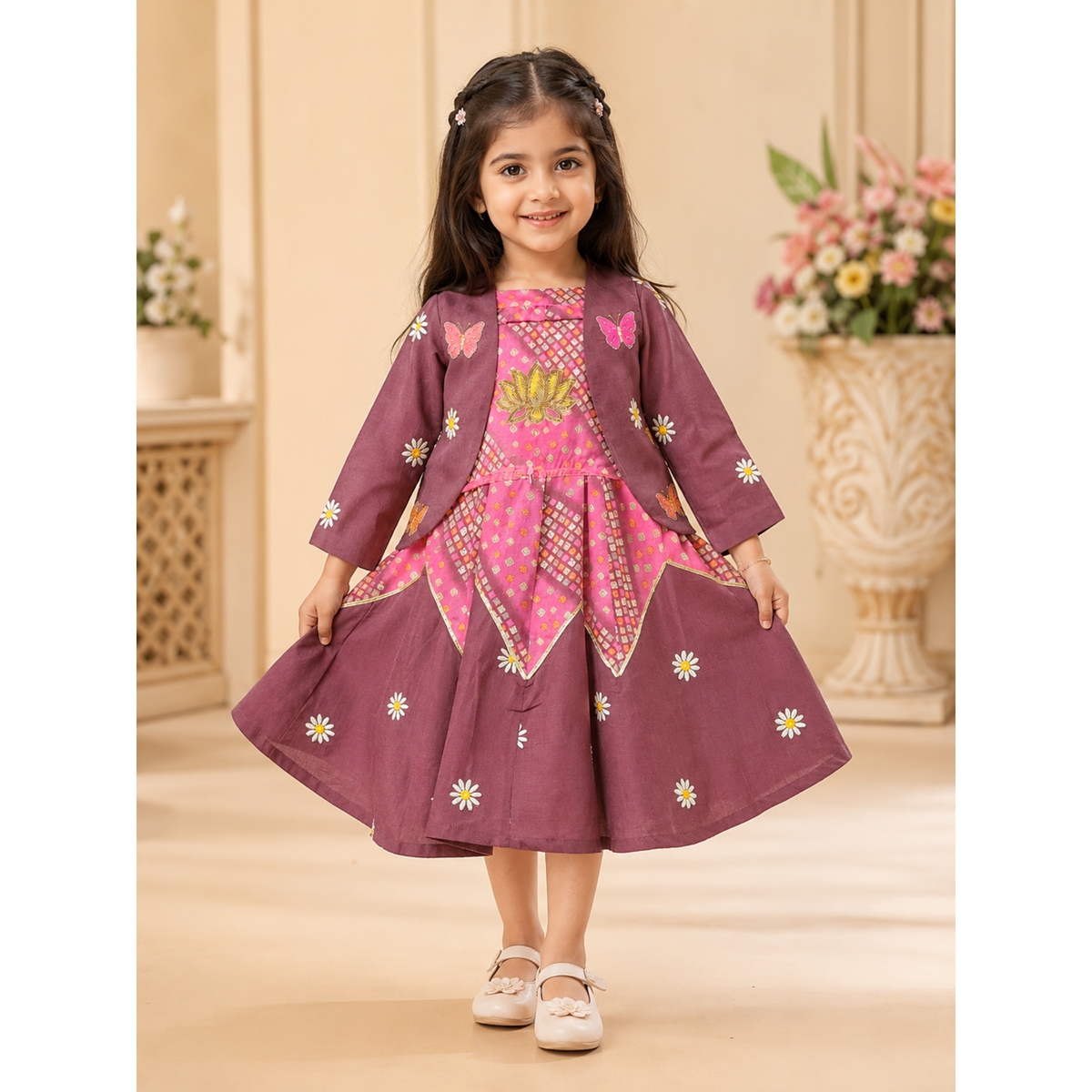 Bloom Jacket Dress Set for Girls