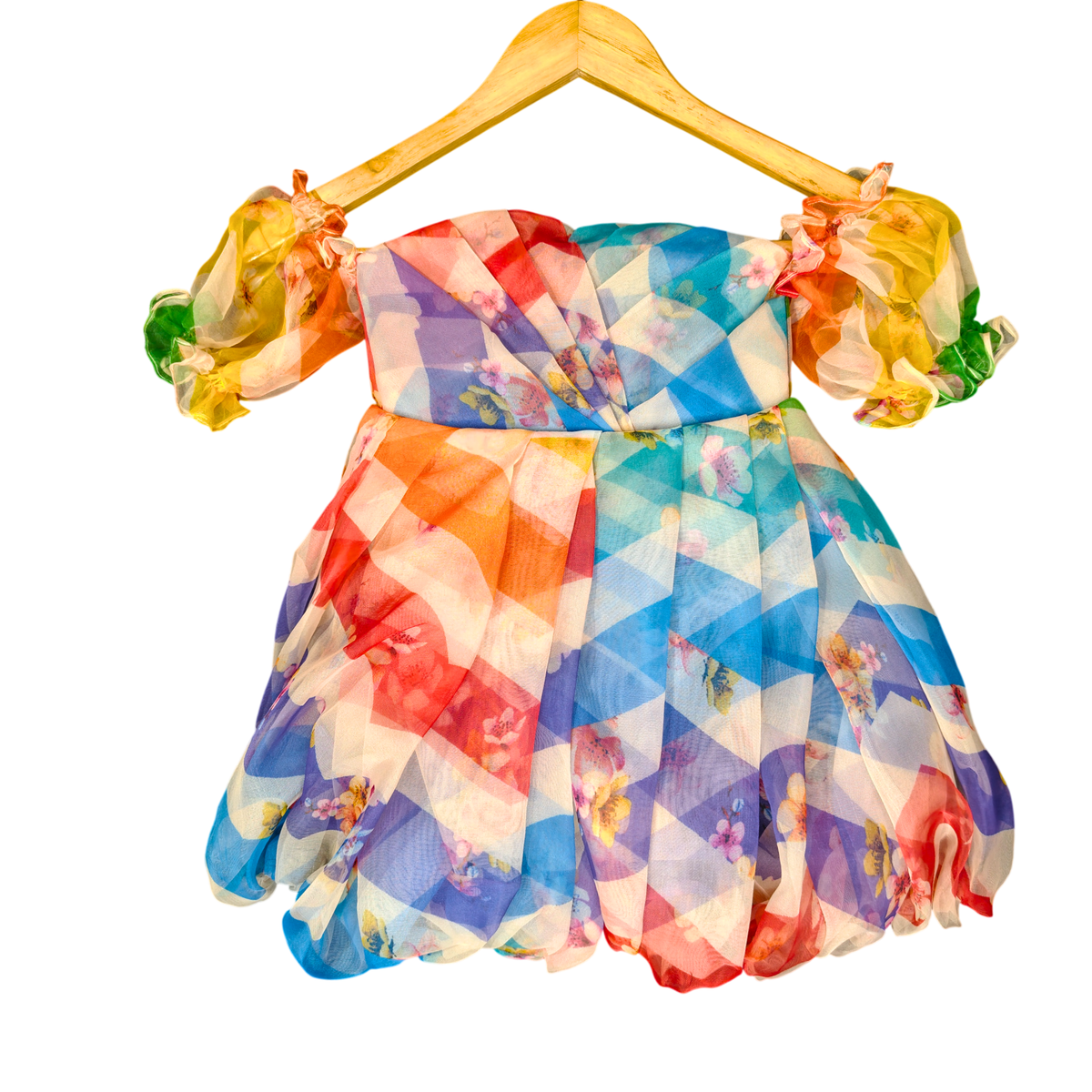 Rainbow Bloom Party Dress