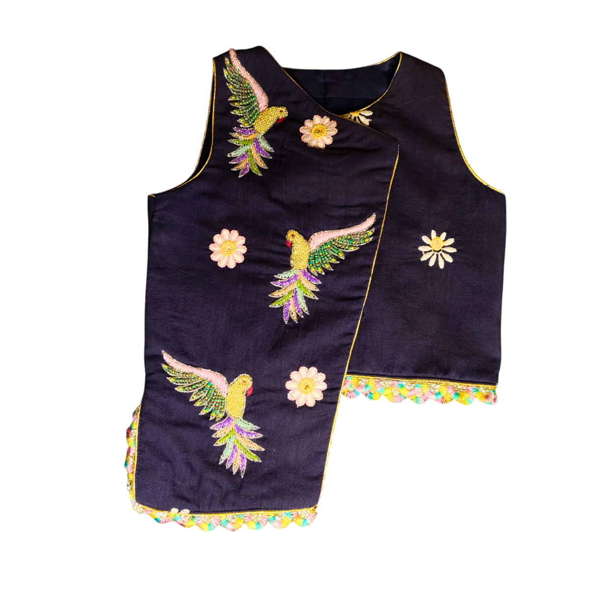 Hummingbird Bloom Flared Dress for Girls