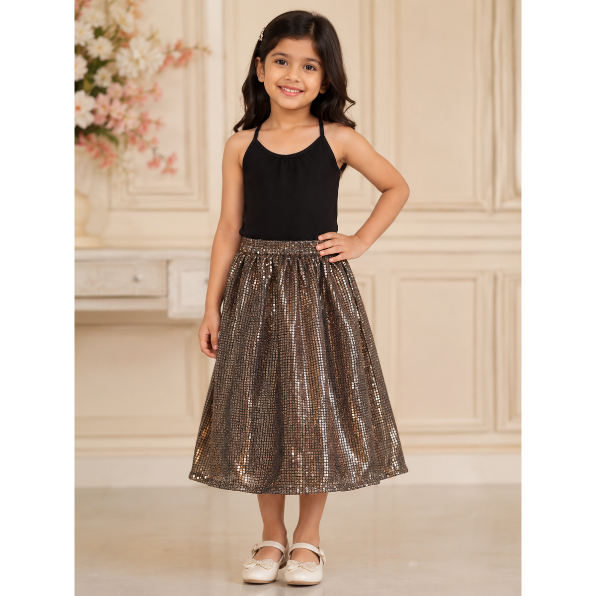 Girls Shimmer Party Skirt