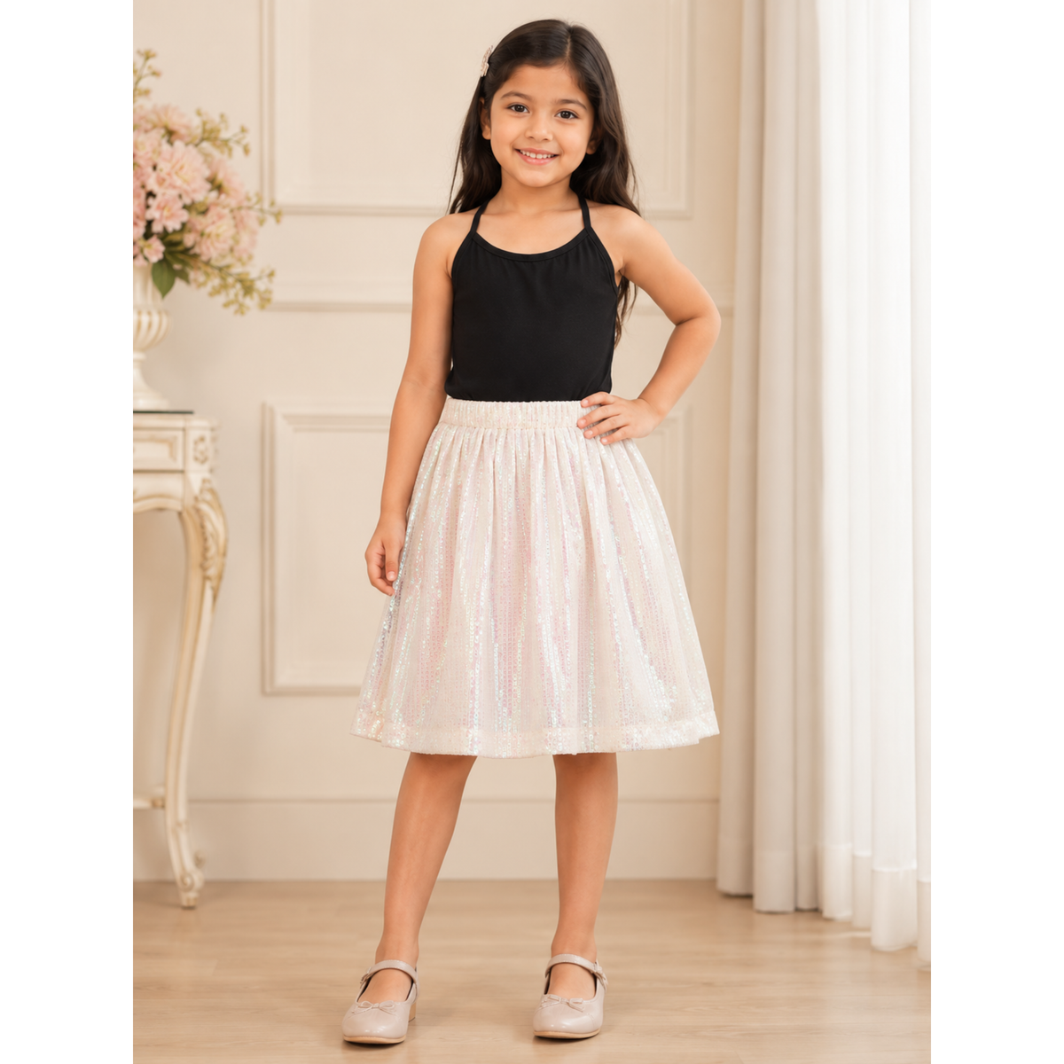 Girls Shimmer Party Skirt