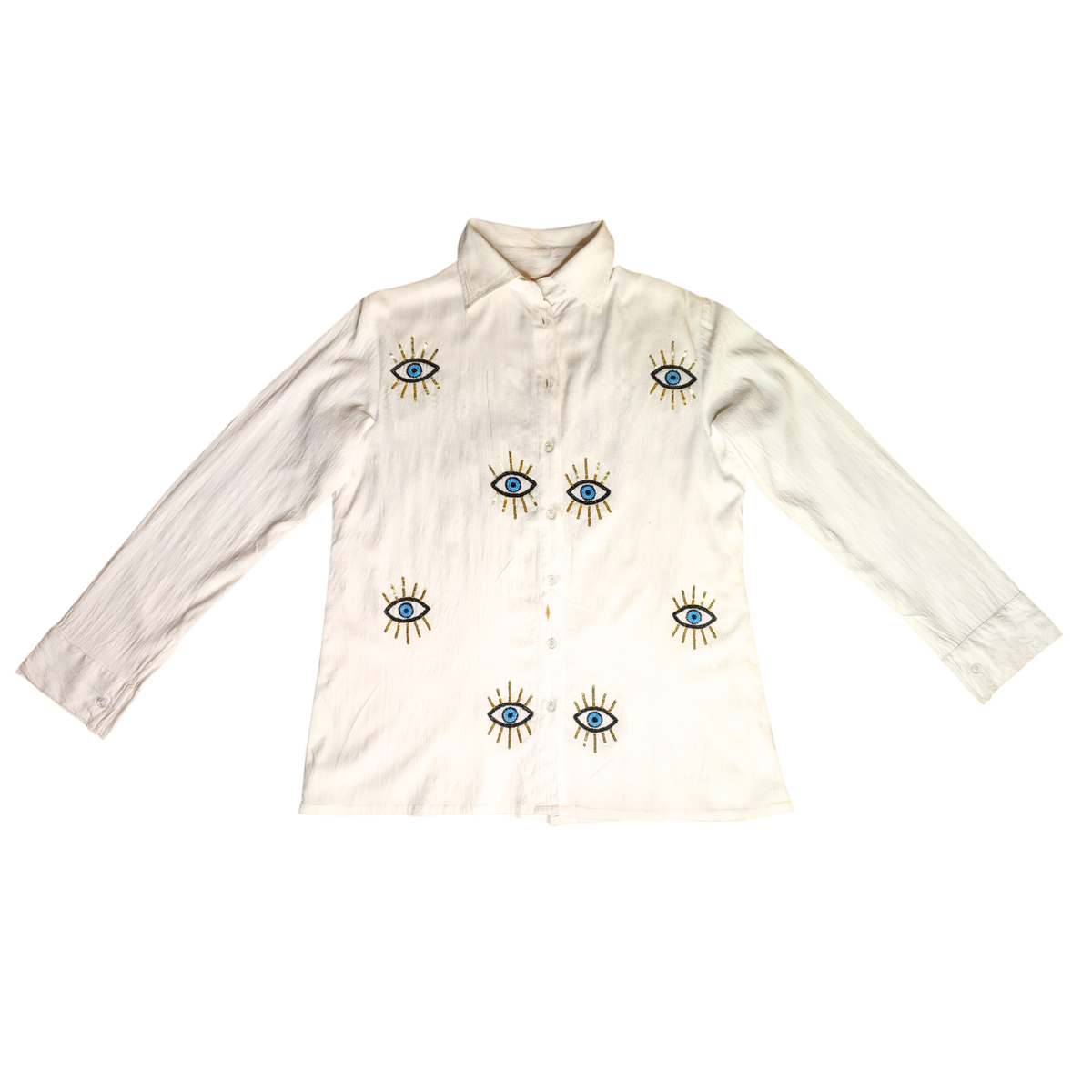 Evil Eye Embroidered Shirt for Women & Girls