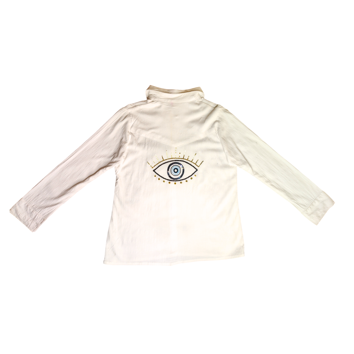 Evil Eye Embroidered Shirt for Women & Girls