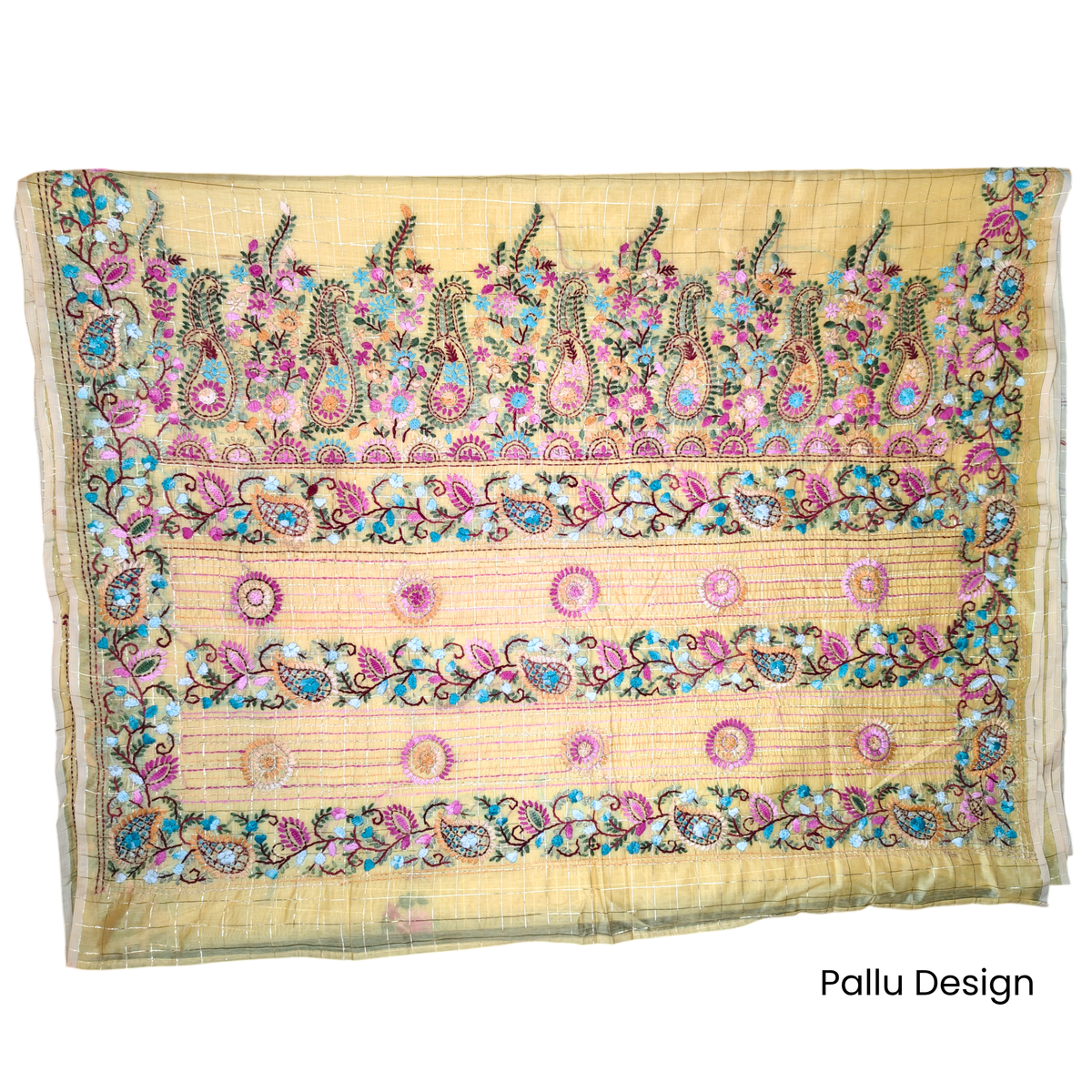 Iwishh Embroidered Saree with Rich Handworked Pallu