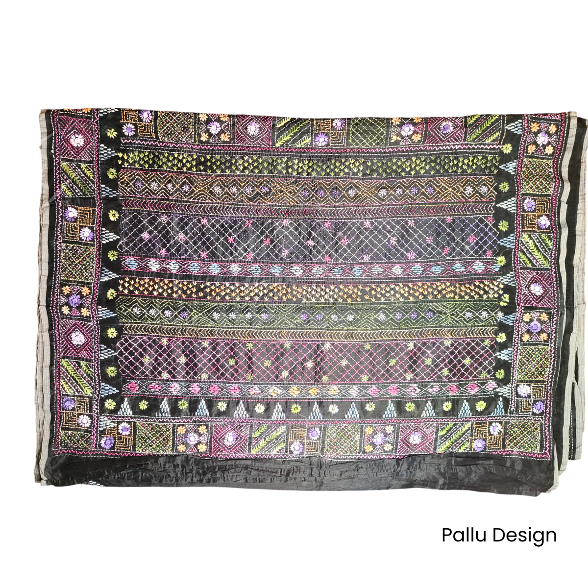 Iwishh Hand-Embroidered Chanderi Saree