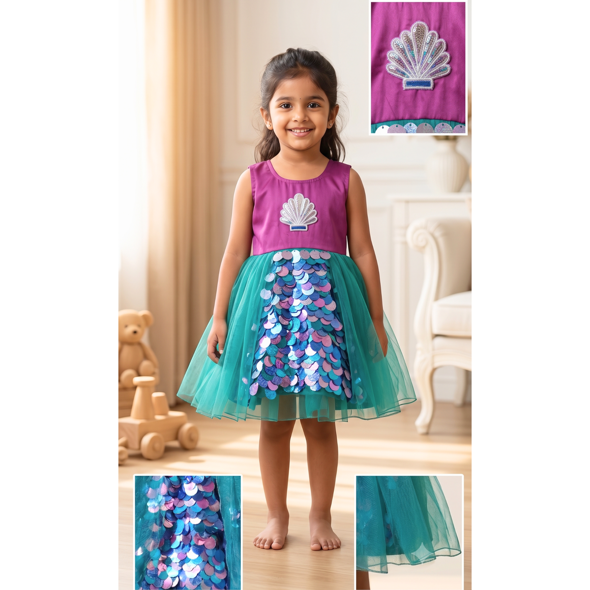 Mermaid Princess Party Dress