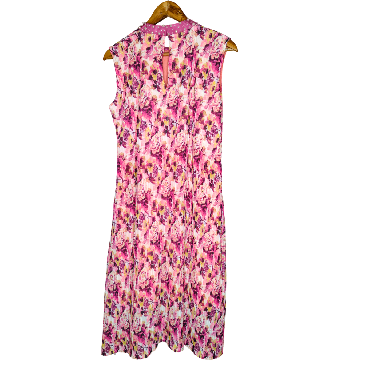 Women's Floral Pleated Maxi Dress