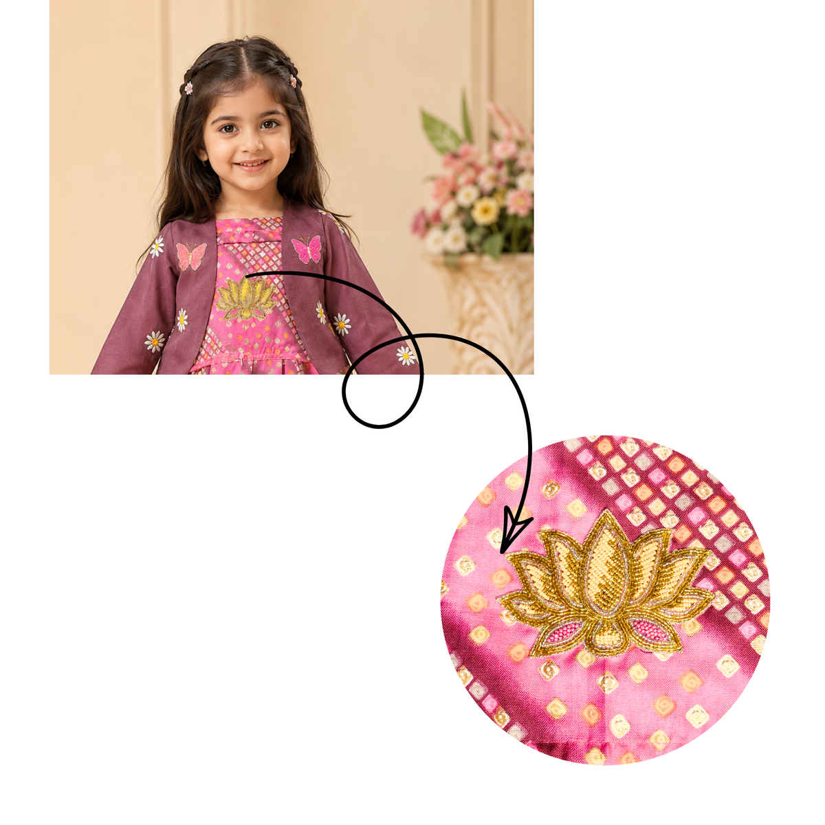 Bloom Jacket Dress Set for Girls